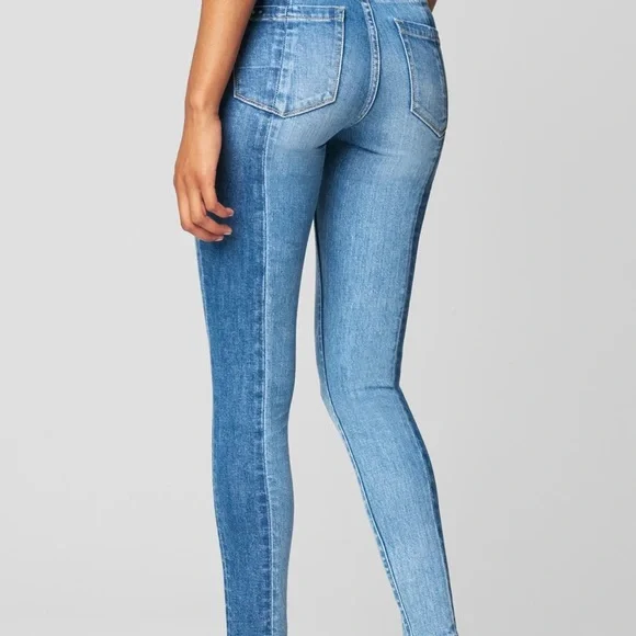 BLANK NYC Women’s Size 27 R Santa Fe Bond Midrise Split Hem Skinny Blue Jeans - Picture 3 of 16